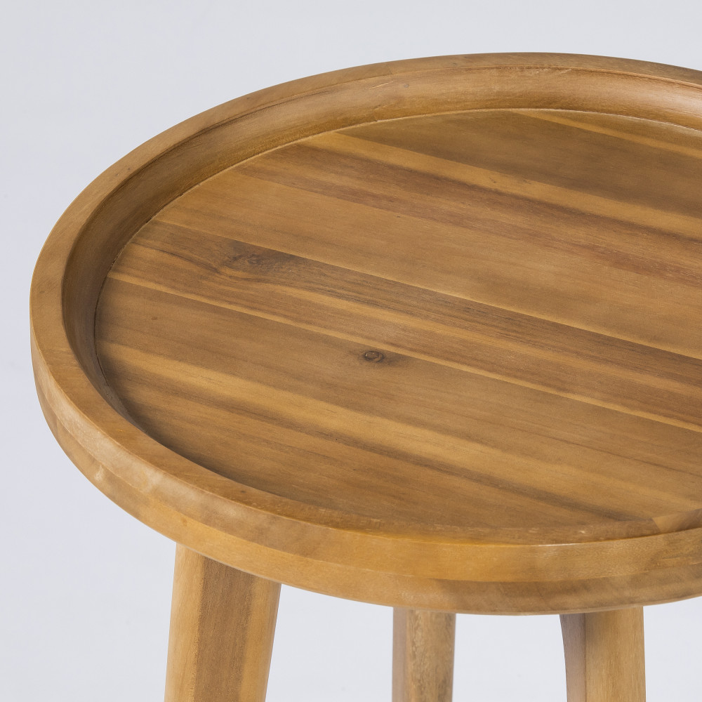 Table basse en bois d'acacia 56xø40cm Drawer  BIENHOA  Drawer