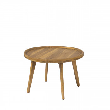Bienhoa - Table basse indoor/outdoor en bois massif 40xø60cm
