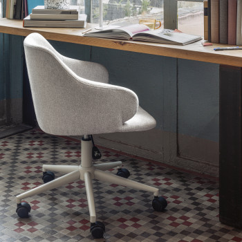 Tabouret de bureau contemporain - CO - vank - en bois / à roulettes /  pivotant