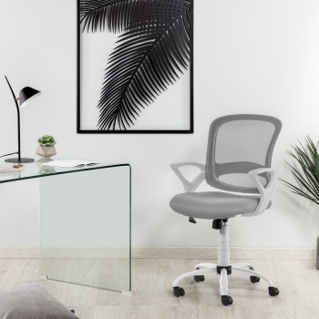 Chaise de bureau pivotante à roulettes Tangier