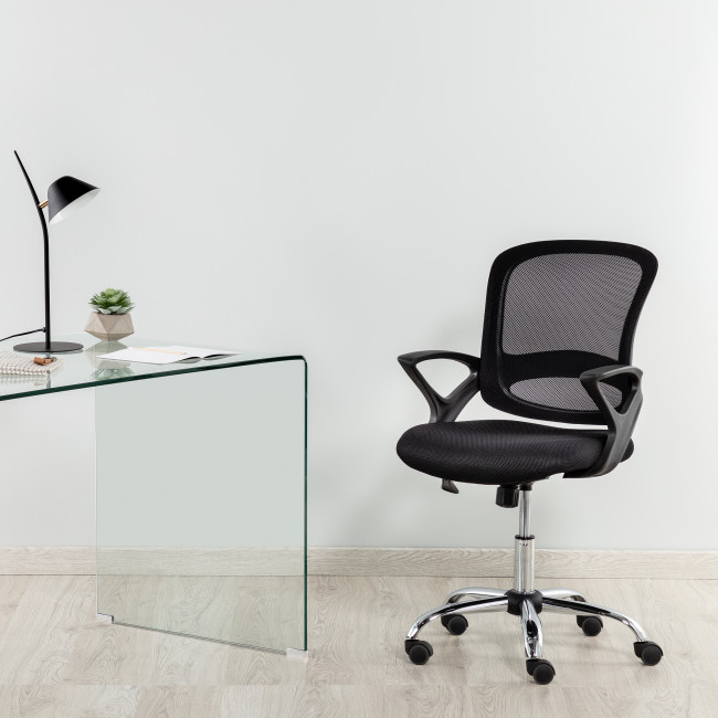 Chaise de bureau pivotante à roulettes Tangier
