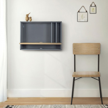 Bureau mural en bois Minyard