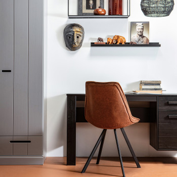 Table de bureau en pin brossé Denis