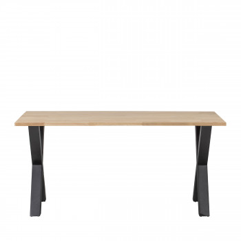Tablo - Table à manger en bois piétement en X 160x90 cm