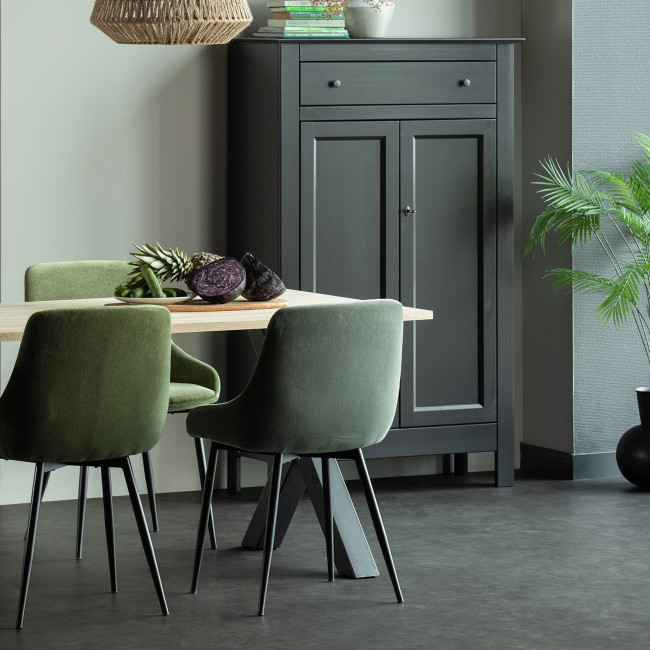 Tablo  - Table à manger en bois piétement en X 160x90 cm