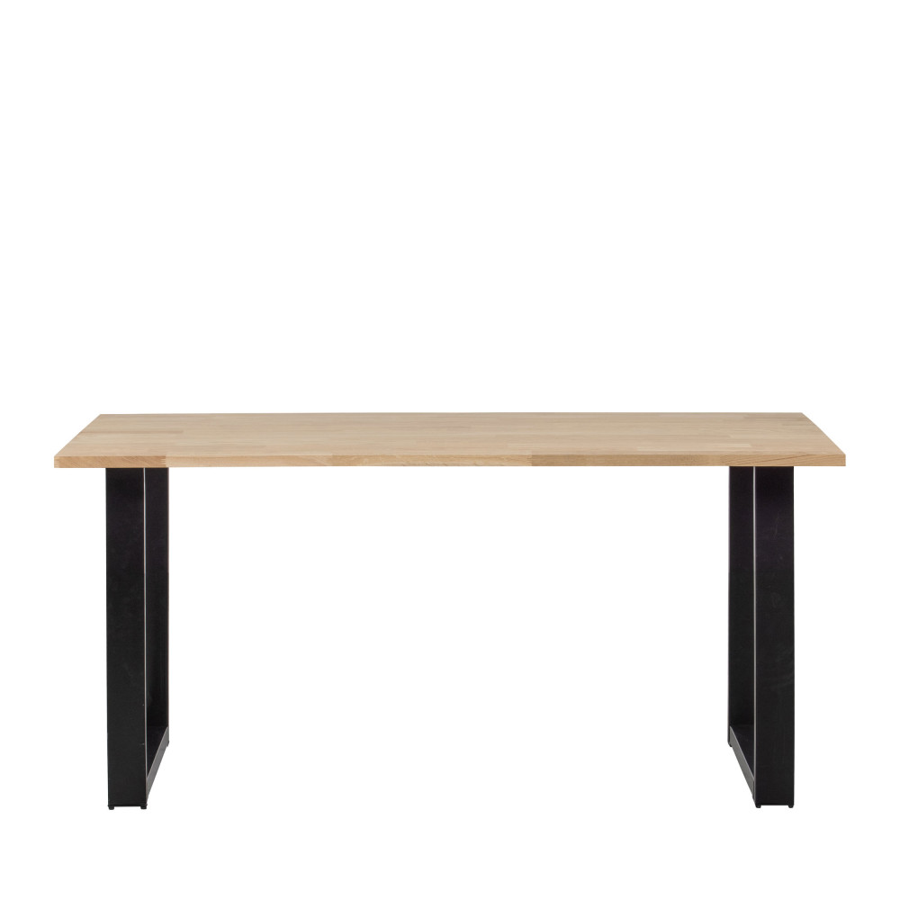 Tablo - Table à manger en bois piétement en U 160x90 cm - Couleur - Naturel
