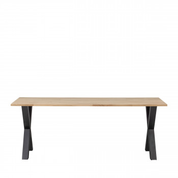 Tablo - Table à manger en bois piétement en X 200x90 cm