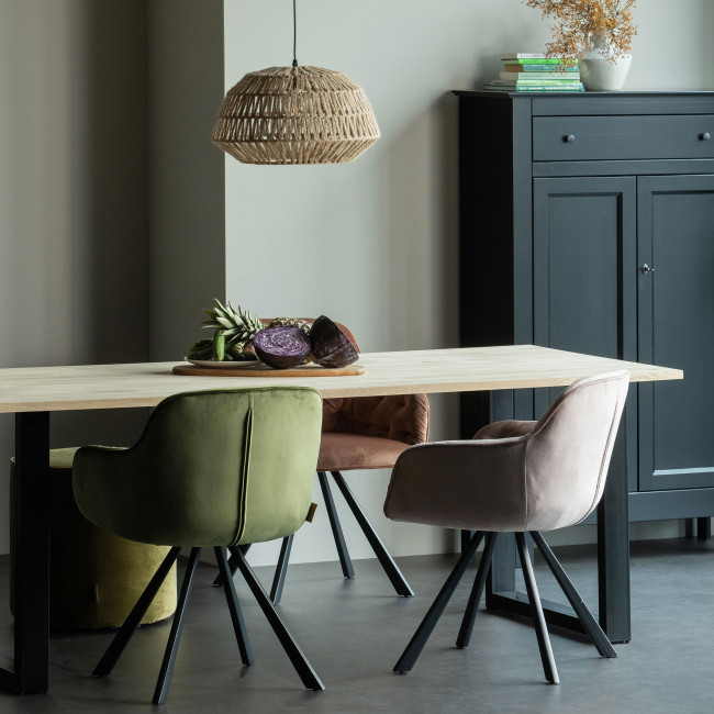 Tablo  - Table à manger en bois piétement en U 200x90 cm