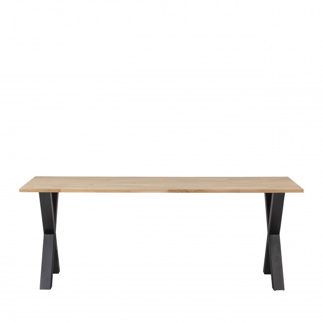 Tablo  - Table à manger en bois piétement en X 220x90 cm