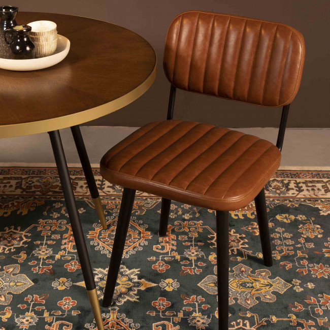 Chaise rétro capitonnée Jake Worn