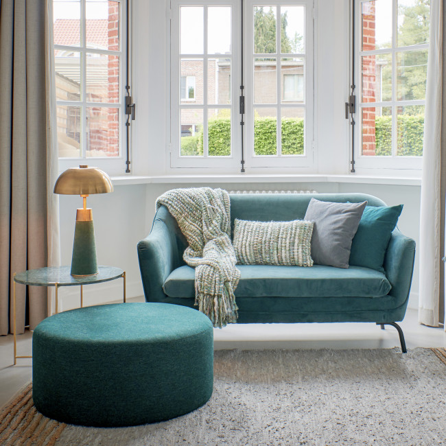 Delilah - Pouf en velours ø80cm