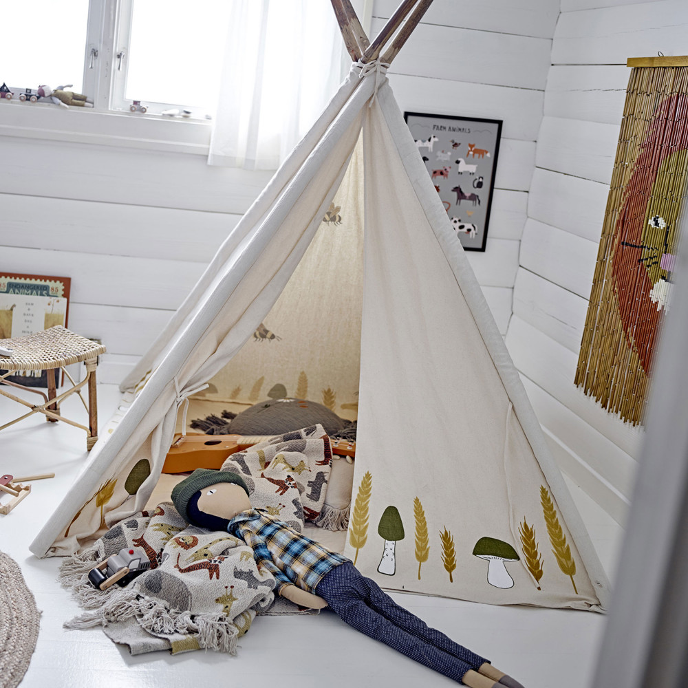 Tipi enfant en bambou et tissu Bloomingville - MILLO