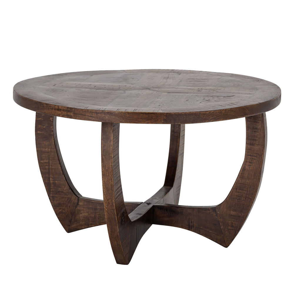 Jassy - Table basse ronde en bois ø75cm - Couleur - Marron