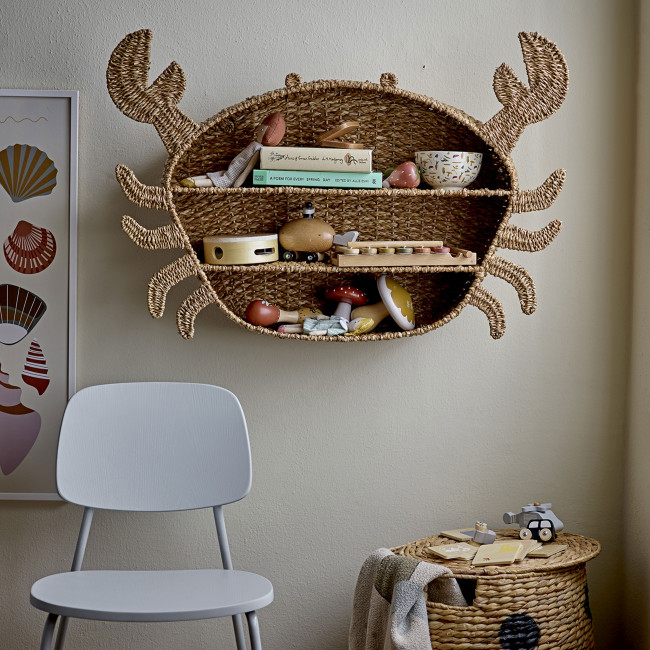 Barney - Bibliothèque forme crabe en fibre naturelle