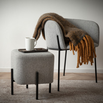 Kika - Pouf carré en tissu