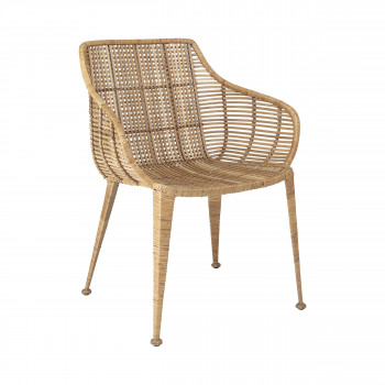 Amira - Fauteuil en rotin et métal