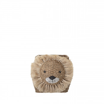 Harrison - Panier forme lion en fibre naturelle