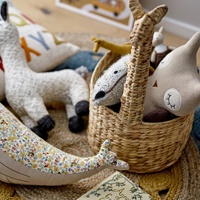 Dinne - Panier forme girafe en jacinthe d'eau