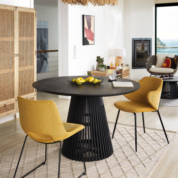 Table à manger ronde teck ø120cm Jeanette