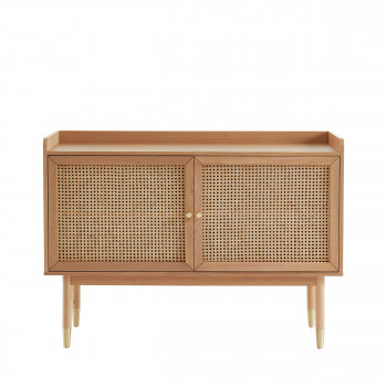 Bombong - Buffet 2 portes en bois et cannage L120cm