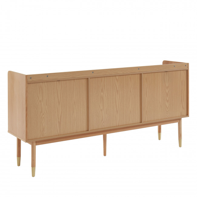 Bombong - Buffet 2 portes 2 tiroirs en bois et cannage L180cm