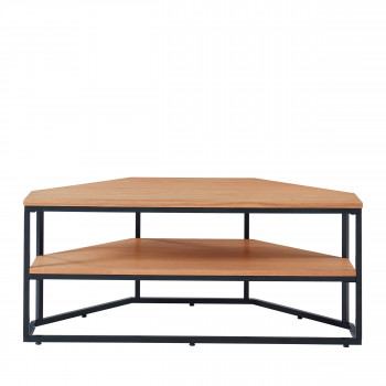Ivica - Meuble TV d'angle en bois et métal L120cm