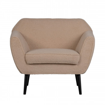 Rocco - Fauteuil en tissu bouclette