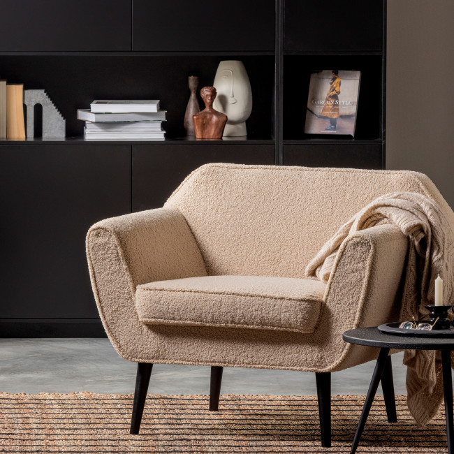 Rocco - Fauteuil en tissu bouclette