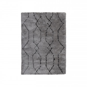 Nové - Tapis d'inspiration berbère gris et noir