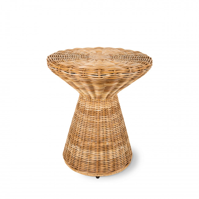 Raalte - Table basse ronde en rotin ø48cm