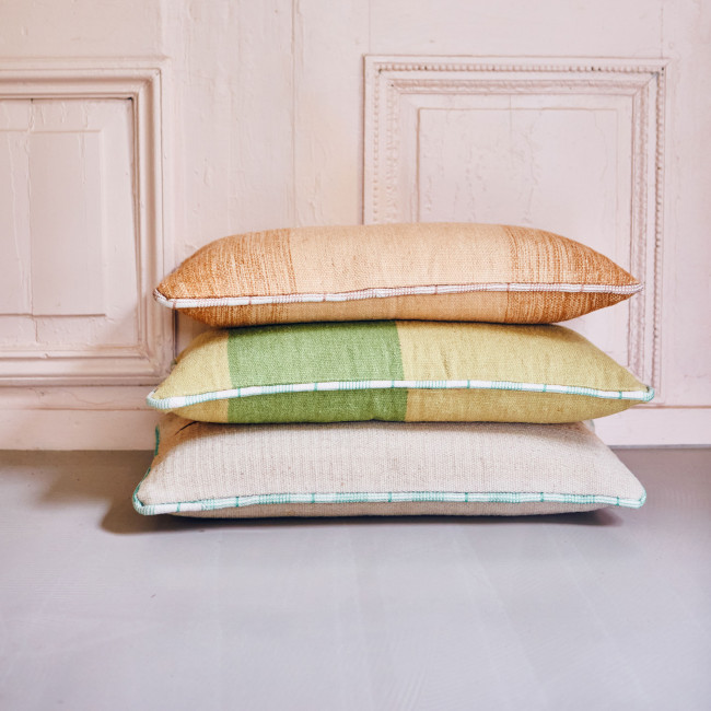 Oploo - Coussin tissé main en laine 38x74cm