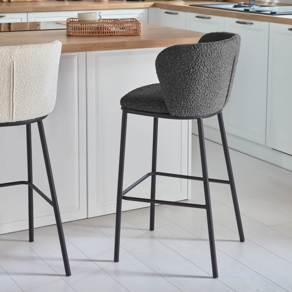 Tabouret de bar scandinave blanc sur Coup de Cœur Design