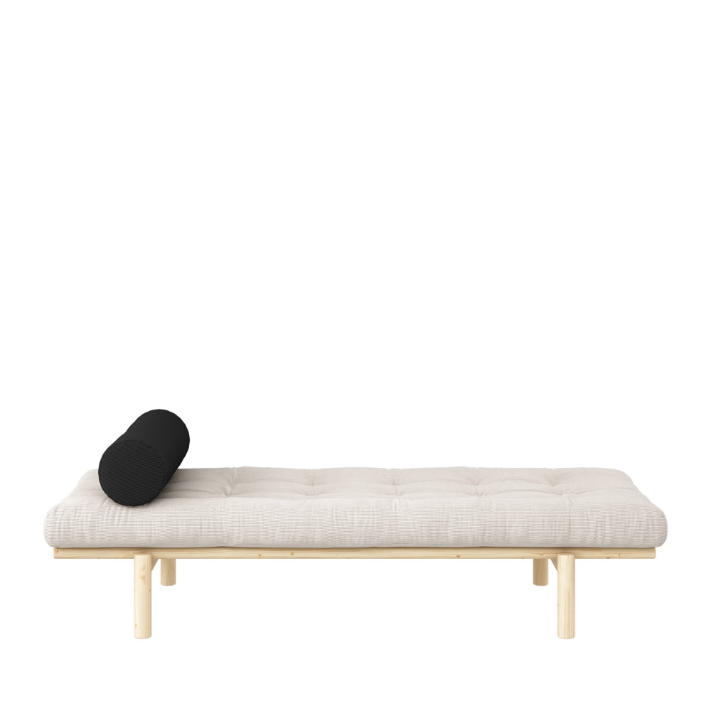 next daybed - méridienne en bois naturel et tissu - couleur - ecru