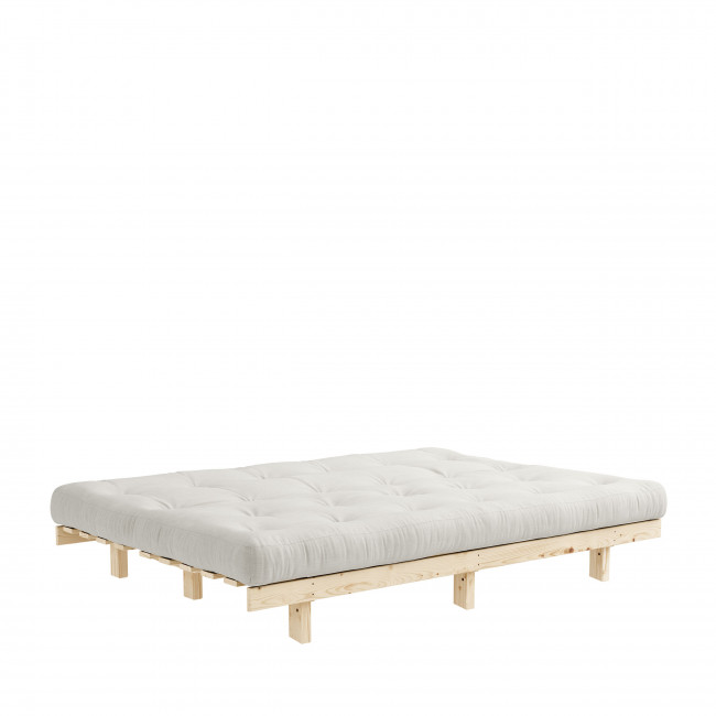 Lean – Canapé convertible en bois naturel et tissu