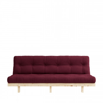 Lean – Canapé convertible en bois naturel et tissu