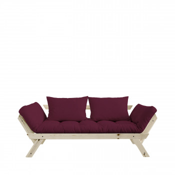 Bebop – Canapé en bois naturel et tissu