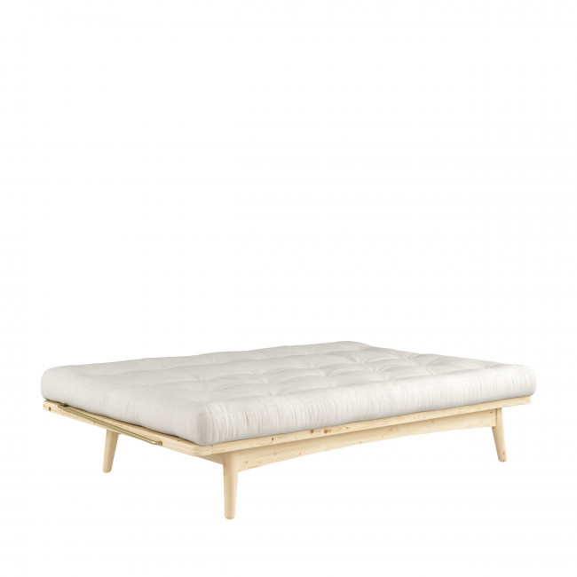 Folk – Canapé convertible en bois naturel et tissu