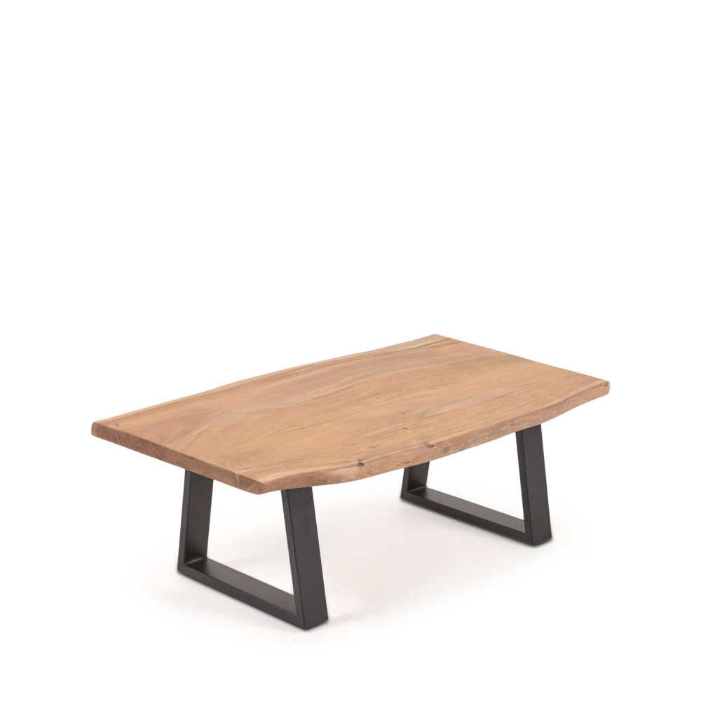 Alaia - Table basse en bois d'acacia et métal - Couleur - Bois