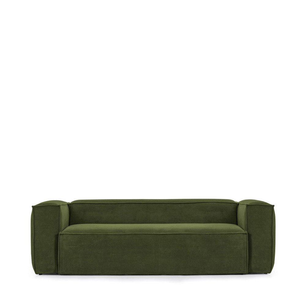 Canapé droit 2 places Tissu Moderne Confort Vert Promotion