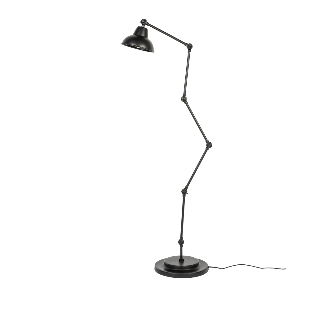 Xavi - Lampadaire en métal H158cm - Couleur - Noir