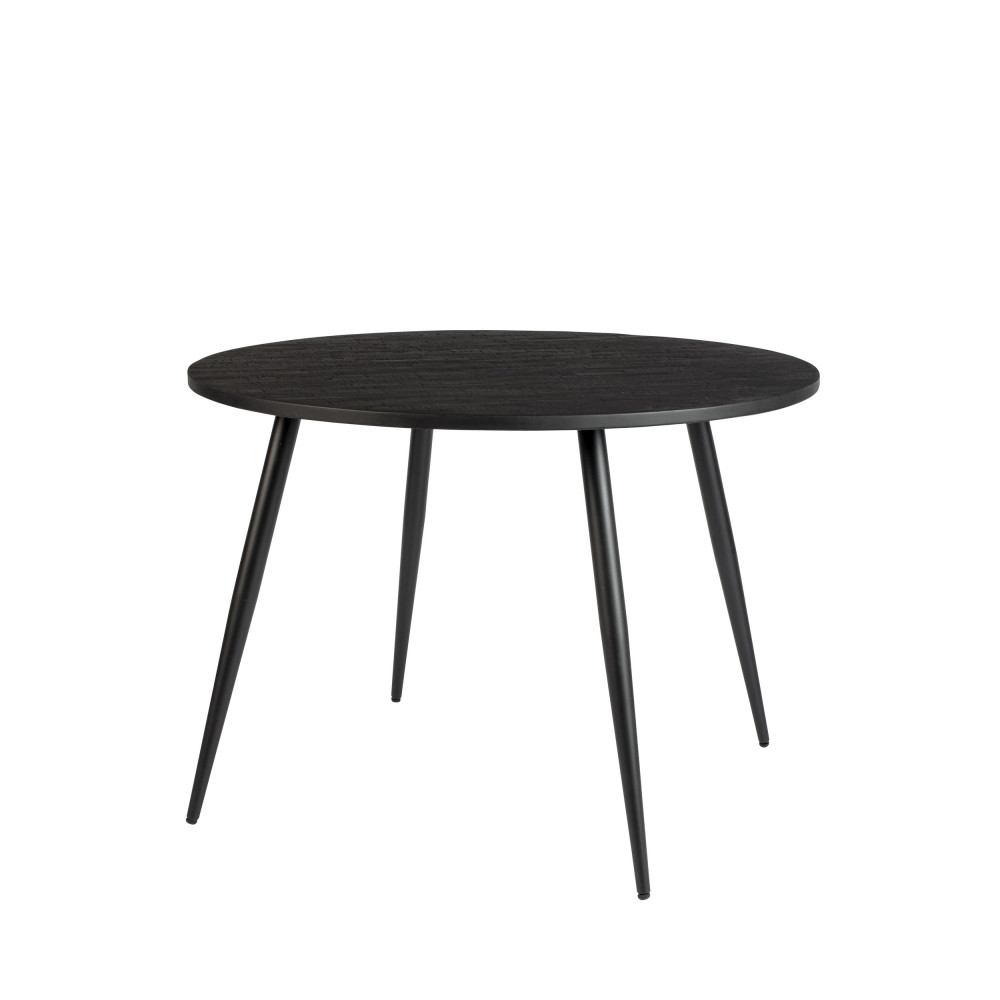 Mo - Table à manger en bois ø110cm - Couleur - Noir
