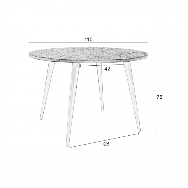 Mo  - Table à manger en bois ø110cm