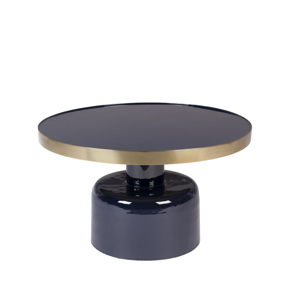 Glam - Table basse design en métal ø60cm - Couleur - Bleu foncé
