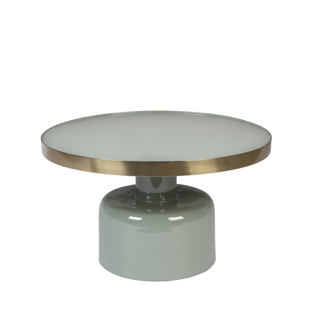 Glam - Table basse design en métal ø60cm - Couleur - Vert d'eau