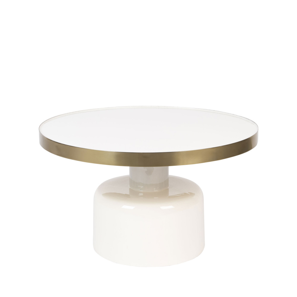 Glam - Table basse design en métal ø60cm - Couleur - Blanc