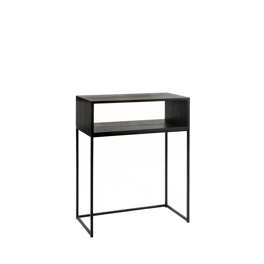 Tokio - Console en bois et métal L60cm - Couleur - Noir