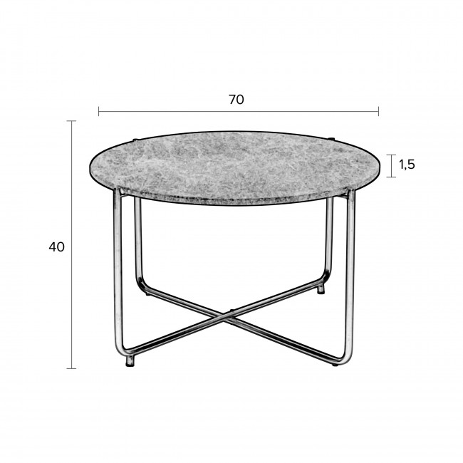 Timpa - Table basse en marbre ø70cm