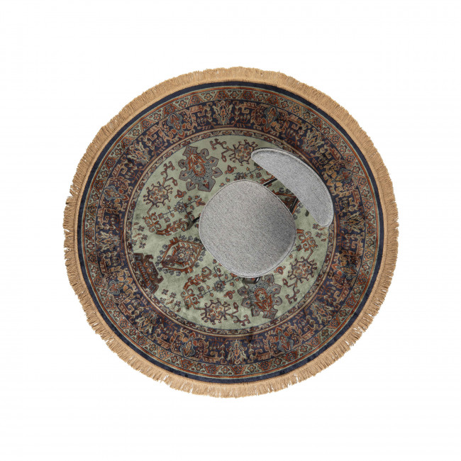 Raz - Tapis persan rouge à franges