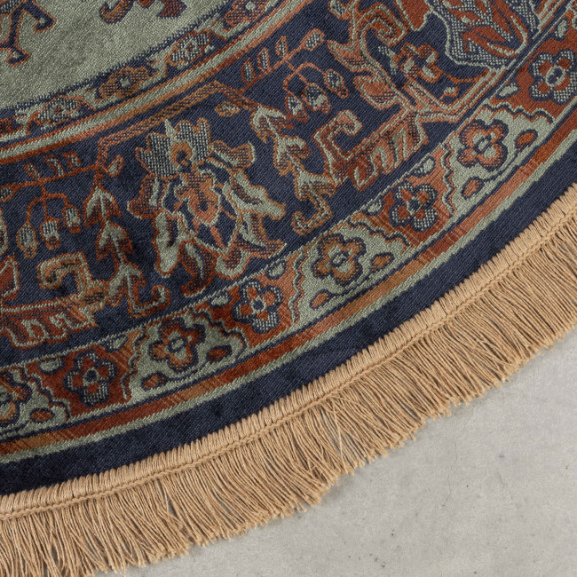 Raz - Tapis persan rouge à franges