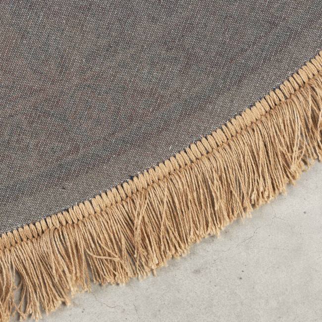 Raz - Tapis persan rouge à franges